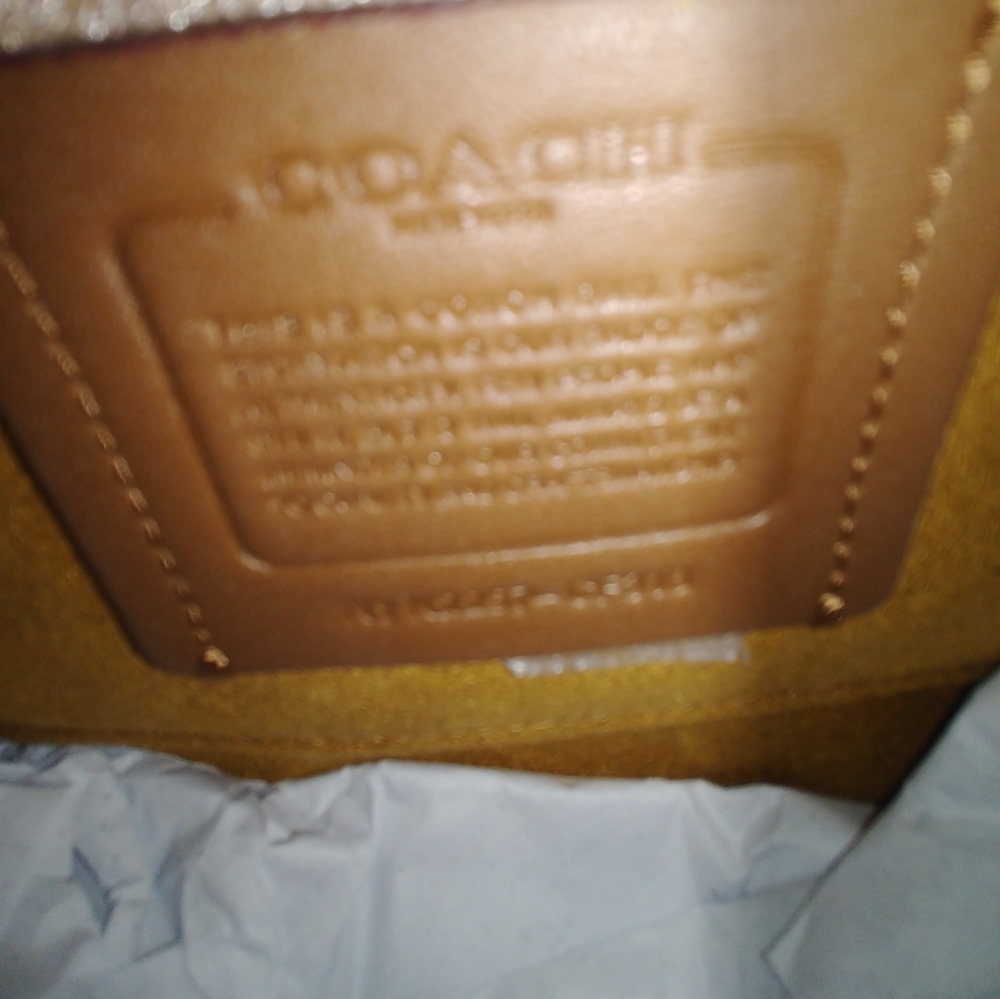 Coach Dark Embossed Leather Shoulder Bag - Picture 13 of 16